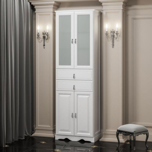 Пенал Opadiris Риспекто 60 двустворчатый, белый матовый Z0000012640 Пенал Opadiris Риспекто 60 двустворчатый, белый матовый Z0000012640