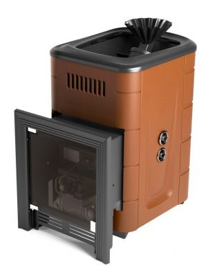 Газовая банная печь Таймыр Мини 2017 Carbon БСЭ ЗК ТО терракота