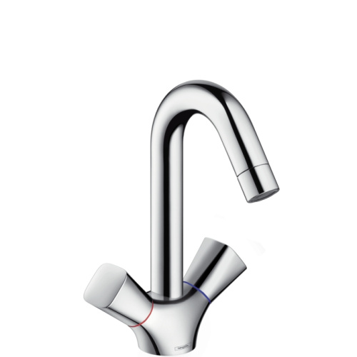 Смеситель для раковины Hansgrohe Logis 71222000 хром, двухвентильный, донный клапан Смеситель для раковины Hansgrohe Logis 71222000 хром, двухвентильный, донный клапан