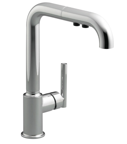 Смеситель для кухни Jacob Delafon Purist 7505D-CP хром, выдвижной излив Смеситель для кухни Jacob Delafon Purist 7505D-CP хром, выдвижной излив