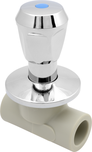 Вентиль под штукатурку хром FV-plast 25х25 полипропилен AA285025000