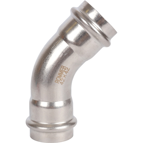 Угольник 45° ВПр 42x42 пресс, нержавеющая сталь Rommer Угольник 45° ВПр 42x42 пресс, нержавеющая сталь Rommer