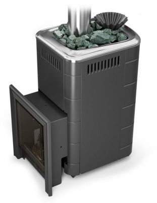 Газовая банная печь Таймыр 2017 Carbon БСЭ ЗК антрацит