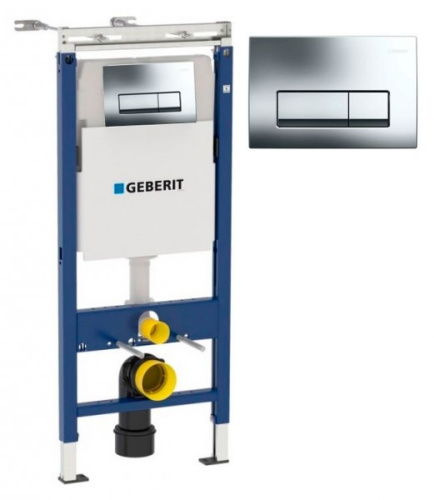 Инсталляция Geberit Duofix для подвесного унитаза, 112 см, со смывным бачком скрытого монтажа Delta 12 см, смывная клавиша Delta51 458.125.21.1 Инсталляция Geberit Duofix для подвесного унитаза, 112 см, со смывным бачком скрытого монтажа Delta 12 см, смывная клавиша Delta51 458.125.21.1