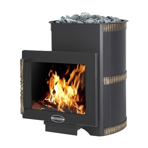 Печь для бани Везувий Лава 22 Панорама 2016