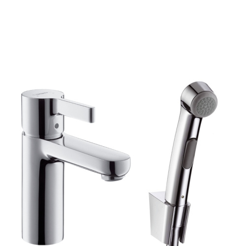 Смеситель для раковины Hansgrohe Metris S 31160000 хром, гигиенический душ Смеситель для раковины Hansgrohe Metris S 31160000 хром, гигиенический душ