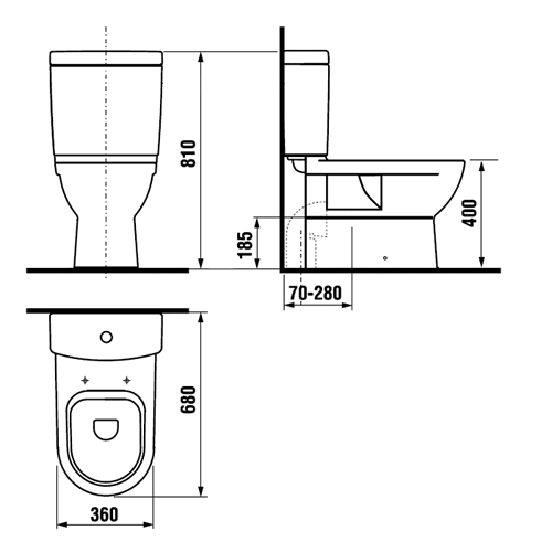Унитаз компакт Jika Mio 237160000001 белый 680x360