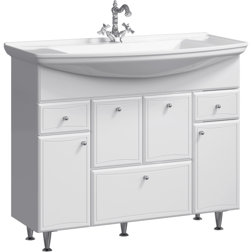 Тумба с умывальником AQWELLA Barcelona  105 Белый BA0110K Тумба с умывальником AQWELLA Barcelona  105 Белый BA0110K