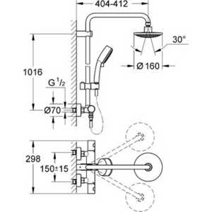 Душевая система Grohe New Tempesta Cosmopolitan 160 27922000 с термостатом