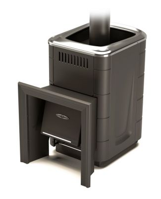 Банная печь газодровяная Оранж Блю Carbon антрацит