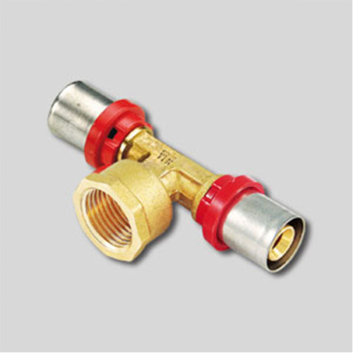 Тройник с резьбой пресс Tiemme 40x1"Вx40 металлопластик 1650118