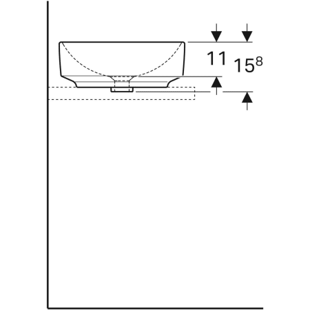 Накладная раковина Geberit VariForm круглой формы 500.768.01.2
