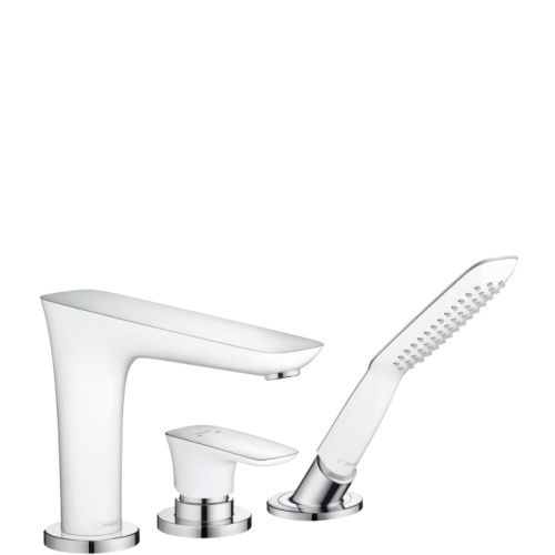 Смеситель для ванны Hansgrohe PuraVida 15432400 белый/хром Смеситель для ванны Hansgrohe PuraVida 15432400 белый/хром