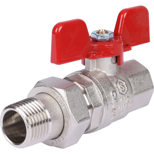 Кран шаровой 1/2"ВН с американкой EPDM, ручка бабочка Stout SVB-1007-000015