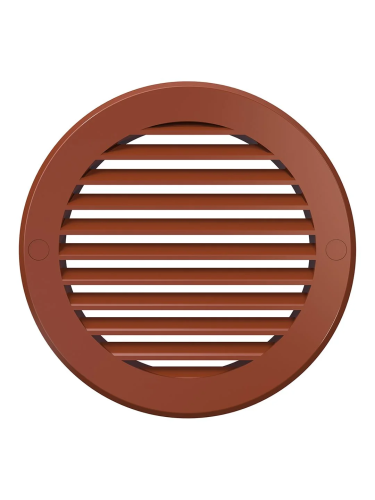 12РКН терр, Решетка наружная вентиляционная круглая D161 с фланцем D125, ASA, терракотовая 12РКН терр, Решетка наружная вентиляционная круглая D161 с фланцем D125, ASA, терракотовая