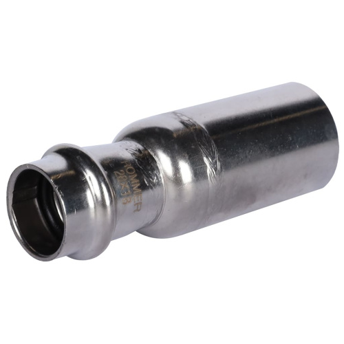 Муфта переходная однораструбная НПр 28x18 пресс, нержавеющая сталь Rommer Муфта переходная однораструбная НПр 28x18 пресс, нержавеющая сталь Rommer