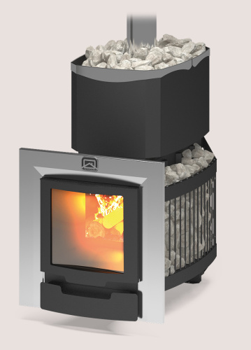 Печь банная Теплодар РУСЬ-СЕТКА-25 Л Панорама