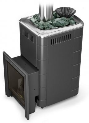 Газовая банная печь Таймыр 2017 Inox БСЭ ЗК антрацит