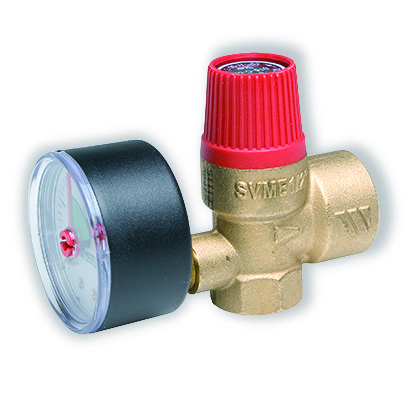 Предохранительный клапан с манометром Watts SVM 3 бар 1/2"x3/4" для отопления 10004648 Предохранительный клапан с манометром Watts SVM 3 бар 1/2"x3/4" для отопления 10004648
