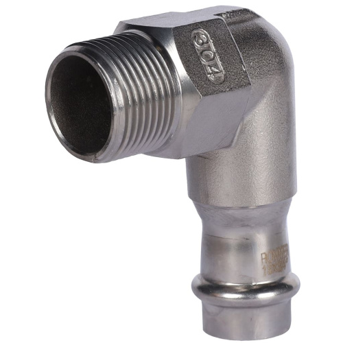 Угольник с резьбой ВПр-НР 18х3/4" пресс, нержавеющая сталь Rommer Угольник с резьбой ВПр-НР 18х3/4" пресс, нержавеющая сталь Rommer