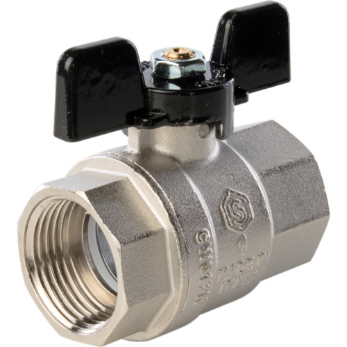 Кран шаровой 1"ВВ ручка бабочка Stout SVB-0002-000025