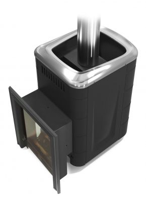 Газовая банная печь Уренгой Мини 2018 Inox БСЭ антрацит
