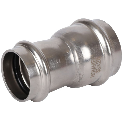 Муфта переходная ВПр 35х28 пресс, нержавеющая сталь Rommer Муфта переходная ВПр 35х28 пресс, нержавеющая сталь Rommer