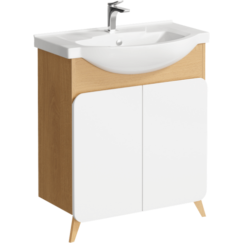 Тумба с умывальником AQWELLA Basic 75 Дуб золотой BAS0107DZ Тумба с умывальником AQWELLA Basic 75 Дуб золотой BAS0107DZ