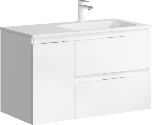 Тумба с умывальником AQWELLA Accent 92 Белый ACC0109RW Тумба с умывальником AQWELLA Accent 92 Белый ACC0109RW