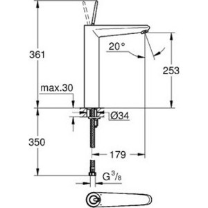 Смеситель для раковины Grohe Eurodisk Joy 23428000 хром, высокий излив Смеситель для раковины Grohe Eurodisk Joy 23428000 хром, высокий излив