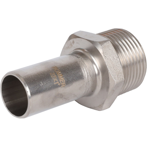 Вставка переходная НПр-НР 22x1" пресс, нержавеющая сталь Rommer Вставка переходная НПр-НР 22x1" пресс, нержавеющая сталь Rommer