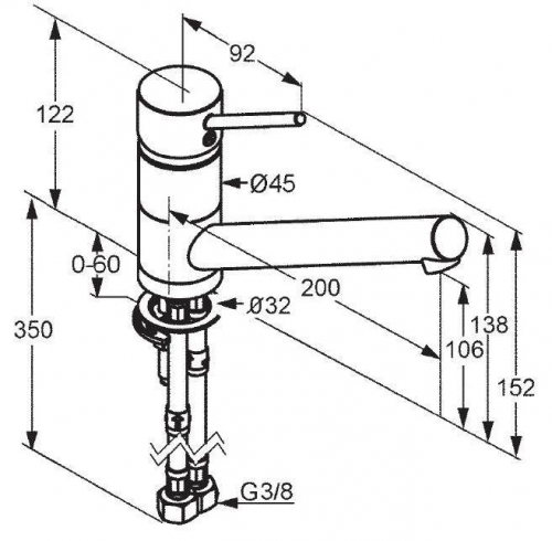 Смеситель для кухни Kludi Scope 339330575 хром, низкий Смеситель для кухни Kludi Scope 339330575 хром, низкий
