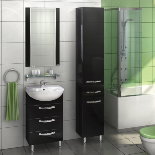 Тумба Акватон Ария 50 Н черный 1A140201AA950 Тумба Акватон Ария 50 Н черный 1A140201AA950