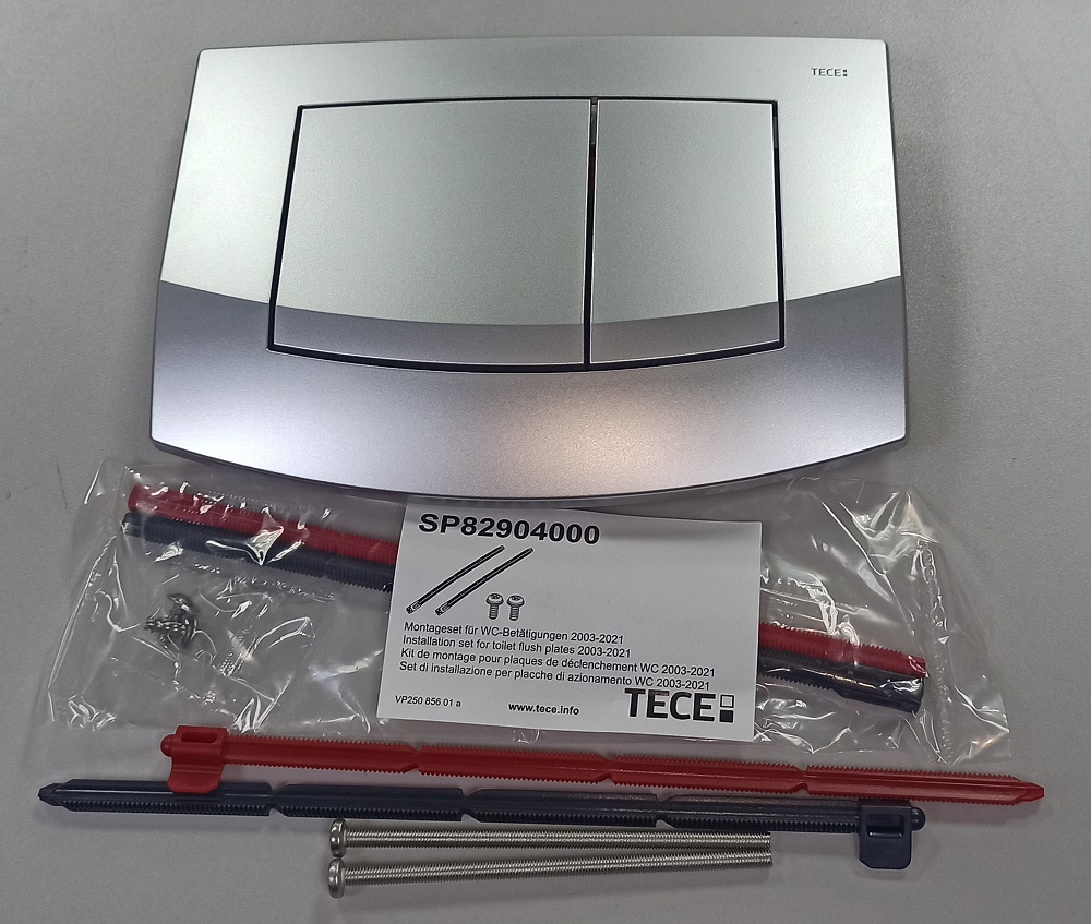 Клавиша смыва двойная TECEambia хром матовый 9240225 Клавиша смыва двойная TECEambia хром матовый 9240225