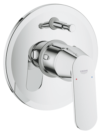 Смеситель для ванны Grohe BauEdge 29079000 Хром, скрытый монтаж, полный комплект Смеситель для ванны Grohe BauEdge 29079000 Хром, скрытый монтаж, полный комплект