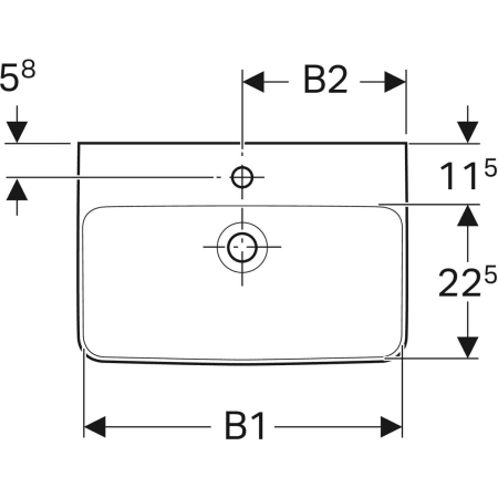 Раковина Geberit Renova Compact 226160000 Раковина Geberit Renova Compact 226160000