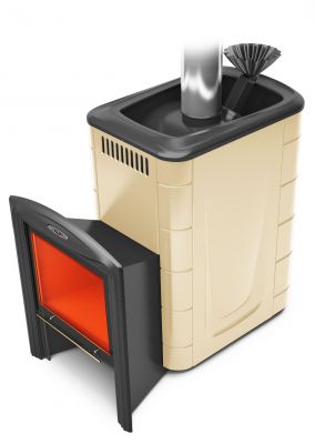 Банная печь Гейзер 2014 Inox Витра ЗК беж Банная печь Гейзер 2014 Inox Витра ЗК беж