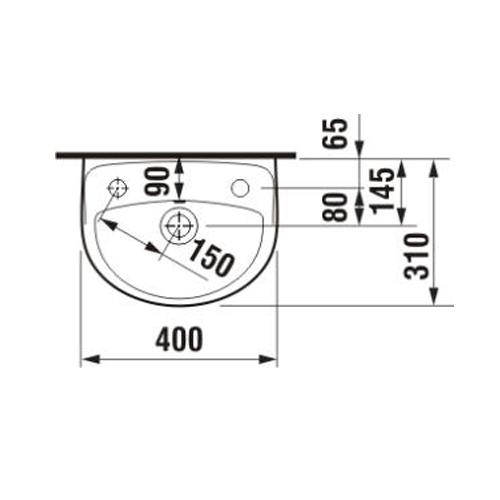 Рукомойник Jika Lyra Plus 153810001051 белый, отверстие слева 400x310 Рукомойник Jika Lyra Plus 153810001051 белый, отверстие слева 400x310