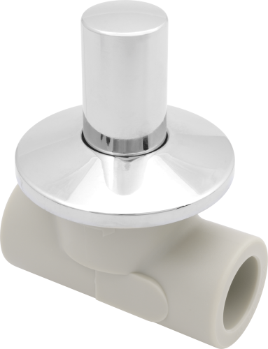 Вентиль под штукатурку с металлическим колпачком FV-plast 20 полипропилен AA286020000