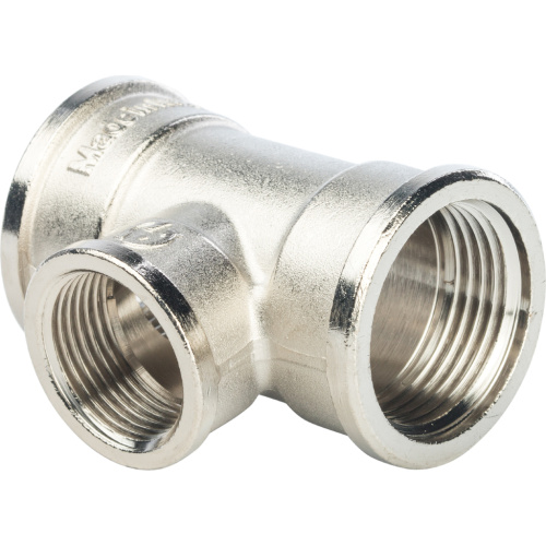 Тройник переxодной Stout 1"x3/4"x1"ВВВ никелированный SFT-0022-001341