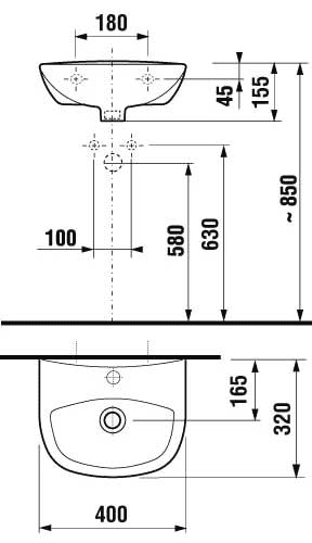 Рукомойник Jika Zeta 153930001041 белый 400x320 Рукомойник Jika Zeta 153930001041 белый 400x320