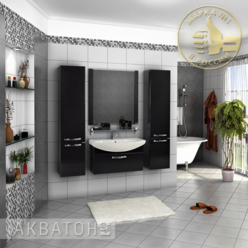 Зеркало Акватон Ария 80 черный 1A141902AA950 Зеркало Акватон Ария 80 черный 1A141902AA950