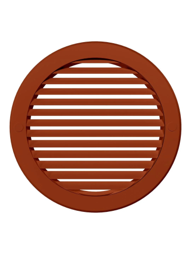 16РКН терр, Решетка наружная вентиляционная круглая D200 с фланцем D160, ASA, терракотовая 16РКН терр, Решетка наружная вентиляционная круглая D200 с фланцем D160, ASA, терракотовая