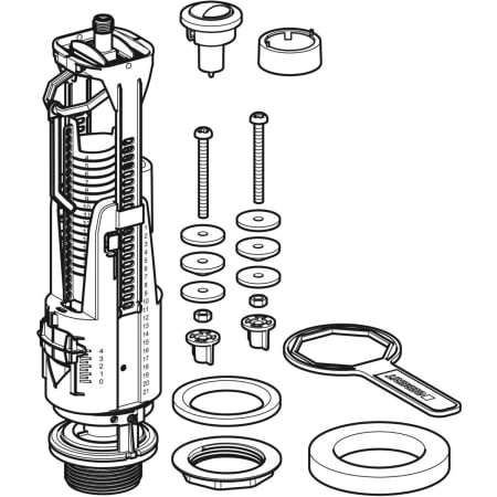 Сливной клапан Geberit тип 240, двойной смыв 136.912.21.2