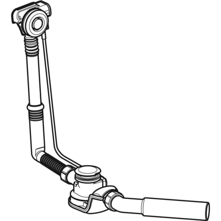 Слив-перелив для ванны Geberit с системой нажатия PushControl, d52, длина 26 см, с декоративным комплектом и соединительным коленом 150.755.21.1 Слив-перелив для ванны Geberit с системой нажатия PushControl, d52, длина 26 см, с декоративным комплектом и соединительным коленом 150.755.21.1