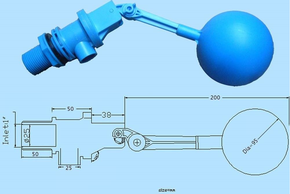 Клапан поплавковый 1" KYDN25C Aquatech Клапан поплавковый 1" KYDN25C Aquatech