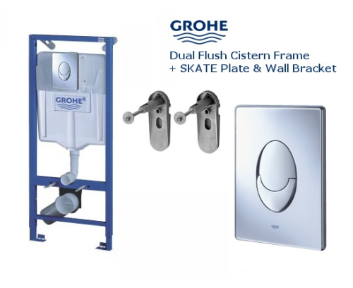Инсталляция для унитаза 3 в 1 Grohe Rapid SL, бачок GD2, клавиша Skate Air 38721001 Инсталляция для унитаза 3 в 1 Grohe Rapid SL, бачок GD2, клавиша Skate Air 38721001