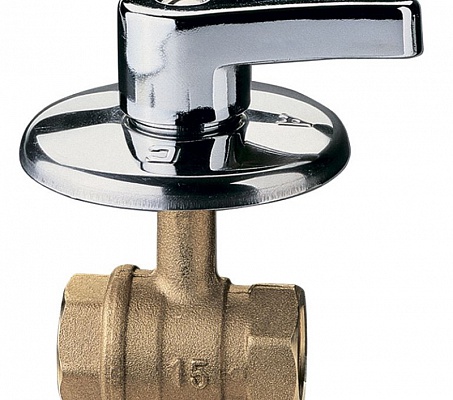 Кран шаровой 1/2"ВВ под штукатурку, хром рукоятка ITAP 138 1/2'