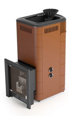 Газовая банная печь Таймыр XXL 2017 Carbon БСЭ ЗК ТО терракота
