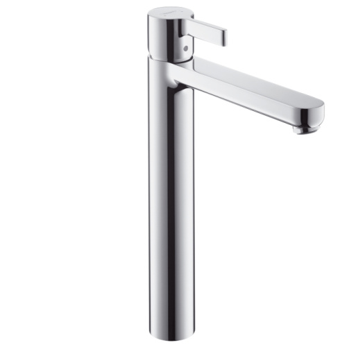 Смеситель для раковины Hansgrohe Metris S 31022000 хром, высокий, донный клапан Смеситель для раковины Hansgrohe Metris S 31022000 хром, высокий, донный клапан